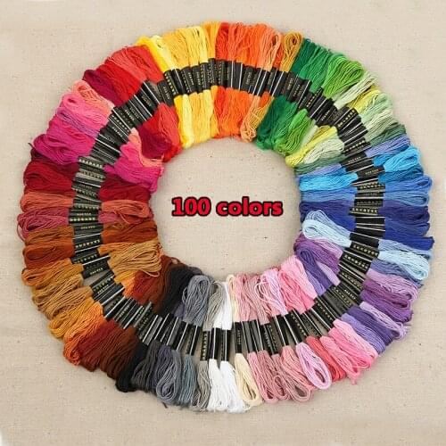 Multicolor Cross Stitch Threads Cotton Sewing Skeins Embroidery Thread Floss Skein Kit DIY Sewing Tool 24/36/50/100pcs