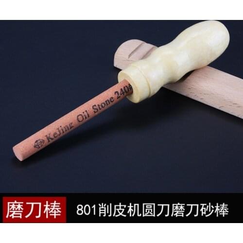 Round knife sharpening sand stick hand holding wooden handle shoveling machine whetstone sewing machine accessories