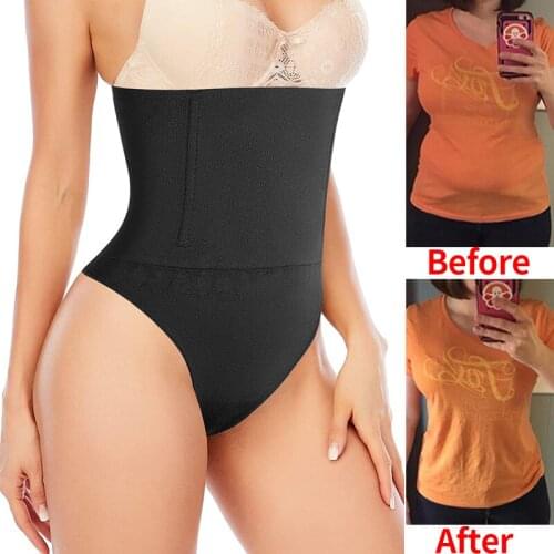 Women Waist Trainer Tummy Control Panties Body Shaper High Waisted Shapewear Thong Briefs Butt Lifter Slimming Corset Seamless