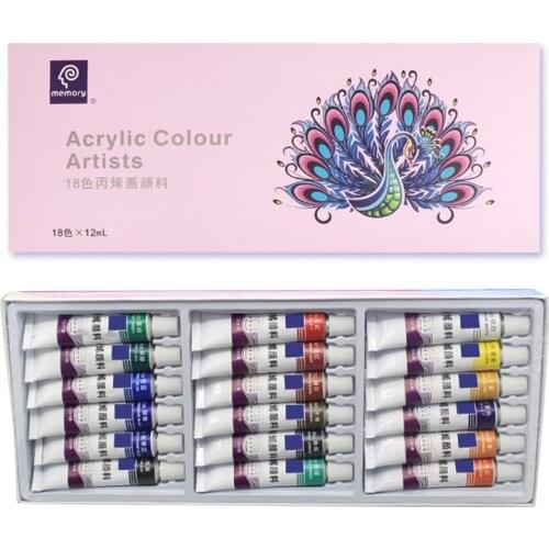 12/18/24 Colors 12ML Tube Acrylic Paint set Art Painting Drawing Tools For Kids