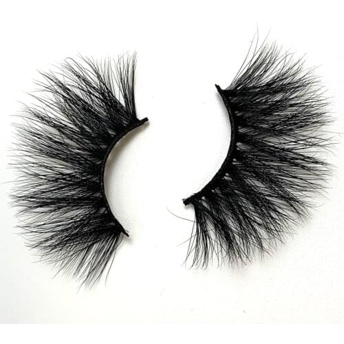 25mm False Eyelashes Wholesale Thick Strip 25mm 3D Mink Lashes Custom Packaging Label Makeup Dramatic Long Mink Lashes GS519