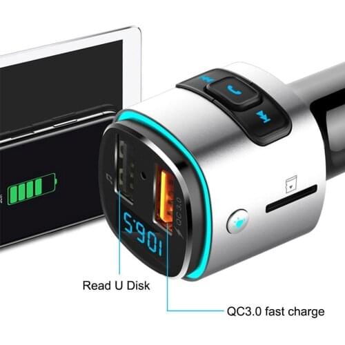Car Player BC41/BC42 Car Mp3 Bluetooth Player 7 Color Ambient Light QC3.0 Fast Charge Lossless Music Car Mp3