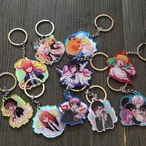 Chainsaw Man Keychains Anime Denji Pochita Makima Aki Hayakawa Power Cosplay Kerings Fashion Jewelry