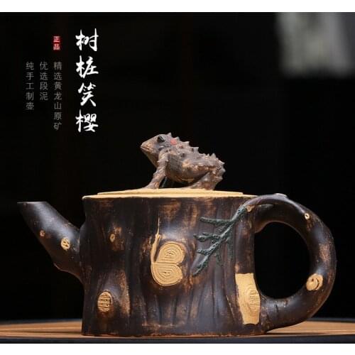 Sand Teaware Original Mining Section Mud Flower Golden toad Stake Pot Handmade Teapot Cao Zhigang Teapot One Generation