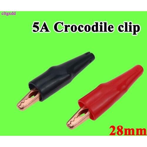 Cltgxdd small Insulation Boot Metal Alligator Clip Electric Test 28mm 45mm small crocodile clip