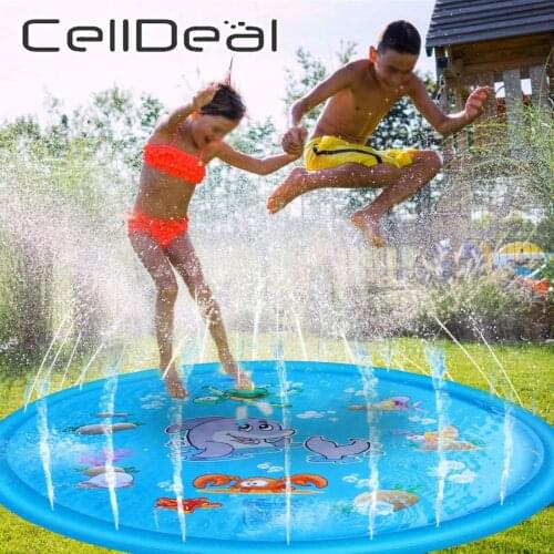 Childrens water splash play mat Inflatable Spray Water Cushion Summer Kids Play Water Mat Lawn Games Pad Sprinkler Play Toys Out