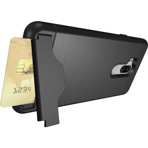 For Lg G7 Case Shockproof TPU+PC Double Protection Fitted Case Cover for LG G7 ThinQ G710 with Kickstand Card Pocket