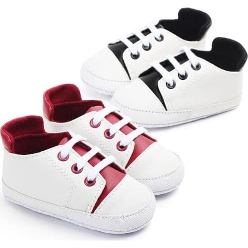 Baby Boys Girls Shoes Soft Sole Breathable Infant Shoes For Newborns PU Upper Baby Sneaker Shoes Prewalkers F182