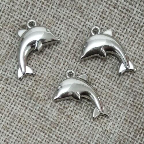 Earrings findings pendant cell case lanyard charms dangles making jewelry connector accessories Dolphins shape bracelets crafts