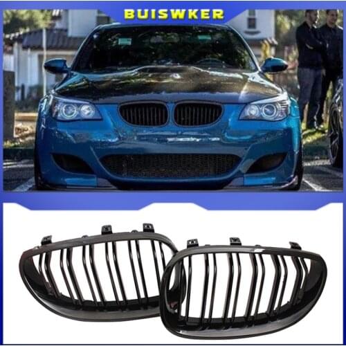 Gloss Black Car Front Kidney Grille Grill for BMW 5 Series E60 E61 M5 520I 535I 550I 2003-2010 Sedan