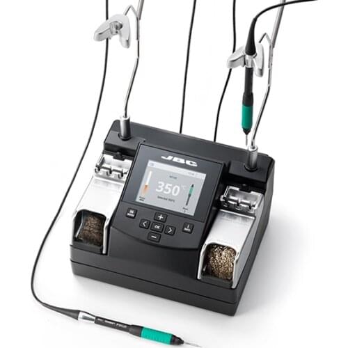 JBC nano rework soldering station NANE-2C with 0.1mm soldering tips and two handle