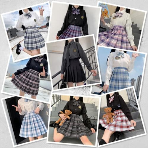 Summer Woman Mini Skirts Harajuku Korean Style Fashion Cute Kawaii Skirts For Girls High Waist Plaid Pleated Skirt Women