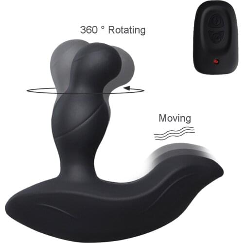 Levett 360 Degree Rotation Tickling Male Prostate Remote Massager Anal Dildos Anus Plug Prostata Vibrator Sex Toys for Men Gay