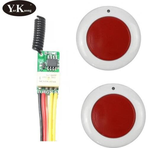 Mini Round Sticky Remote Control Emergency Button Wireless Switch Door Access Opener Trigger button Remote Switch Door Bell 433