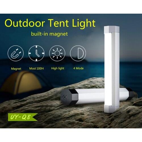 Multifunctional magnet LED emergency light flashlight 5 Modes outdoor lamp mini lantern camping light Portable tube rechargeable
