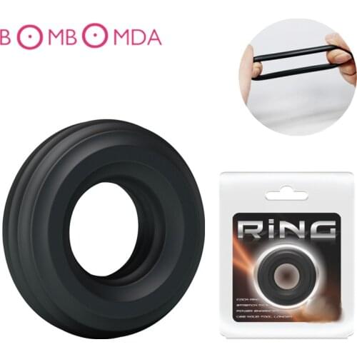 Male Silicone Cock Rings Flexible Scrotum Penis Ring Cockring Ejaculation Time Delay Adult Men Firmer Longer Erection Sex Toys