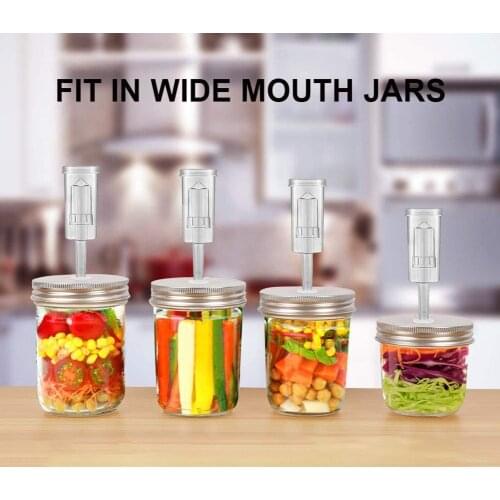Wide Mouth Bottle Cap Mason Jar Set with Fermentation Cap Airlock Manufacturing Kimchi Sauerkraut Household Kitchen Supplies
