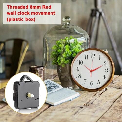 Replacement Tool Parts Set Red Hands Wall Clock Movement Mechanism Pointer Battery Operated DIY Repair Part Kit Accessories