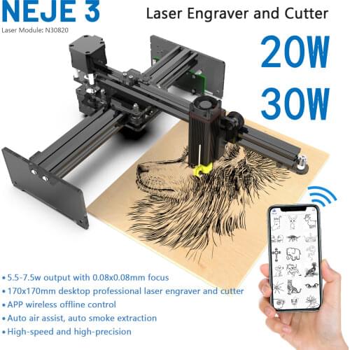 NEJE Master 2S 30W desktop Laser Engraver and Cutter - Laser Engraving and Cutting Machine - Laser Printer - Laser CNC Router