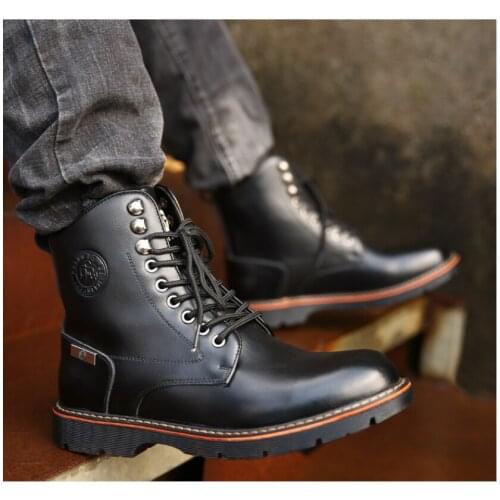 2021 Autumn Winter New Products Casual Martin Boots Mens Plus Velvet Mid-tube Boots Fashionable European American Mens Shoes
