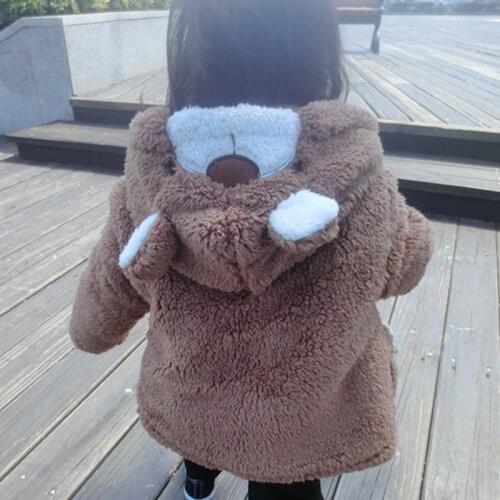 New Baby boys and girls coats faux fur thickness outerwear Winter Autumn 9M-2 old size Clothes 7BT048