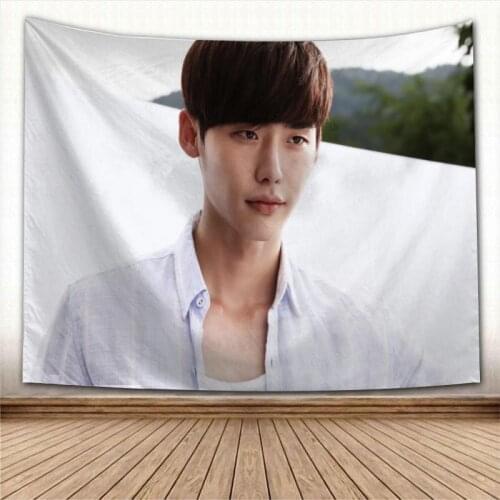 New Arrival Lee Jong Suk Wall Hanging Tapestry Home Party Decorative Tapestries Photo Background Cloth Table Cloth Wall Tapestry