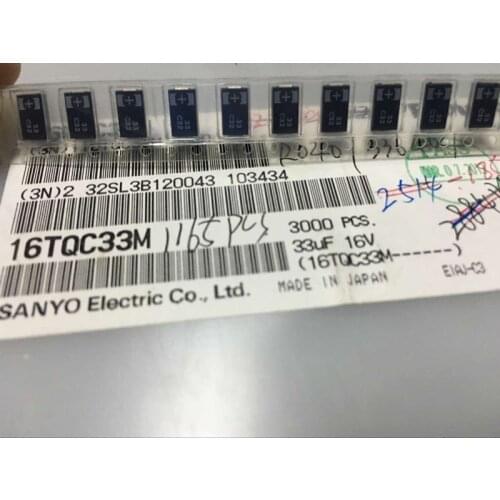 Original new 100% 16TQC33M 16V33uf D type thin POSCAP high polymer tantalum capacitor (Inductor)