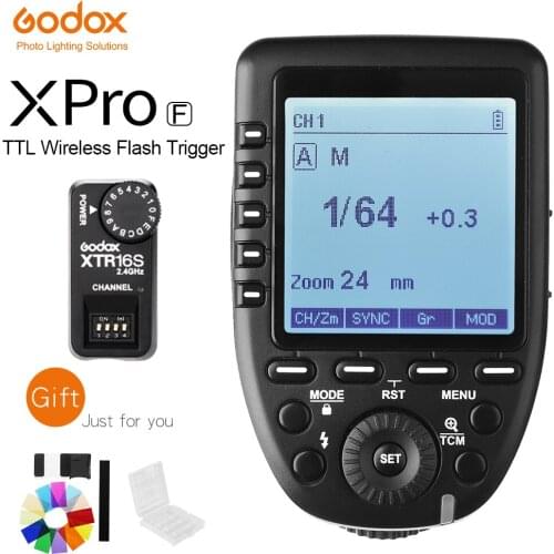 Godox XPro-F Transmitter TTL HSS 2.4G Wireless X System LCD Screen + XTR-16S Receiver for Canon DSLR Godox V850C V860C