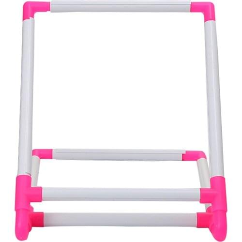 Cross Stitch Frame Portable Handheld Square Embroidery Hoop Cross Stitch Rack Stand Easy to Assemble