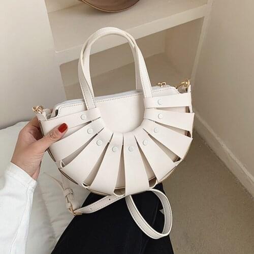 Women Luxury Handbags 2021 Designer Semicircle Shoulder Bag High-quality Leather Female Messenger Bag Women Bags Female Purse