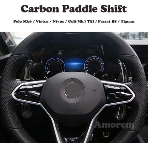 Paddle Shift For Volkswagen VW Polo Mk6 / Virtus / Nivus / Golf Mk7 TSI / Passat B8 / Tiguan Steering Wheel Shifter Extension