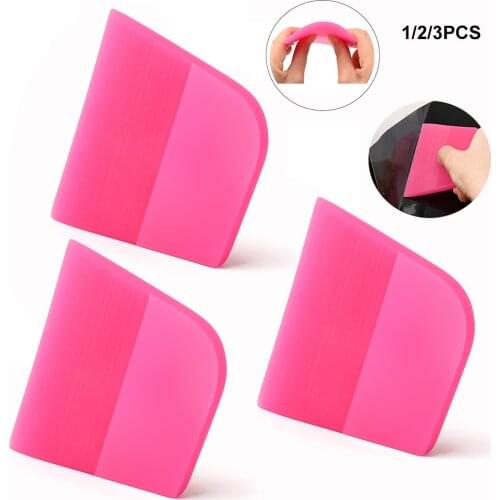 EHDIS 1/2/3PCS Vinyl Wrapping Squeegee Carbon Fiber Car Protective Film Install Soft PPF Scraper Window Tinting Cleaning Tool