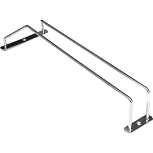 Glass Wine Champagne Cup Hangers Rack Holder with Screws (Silver)