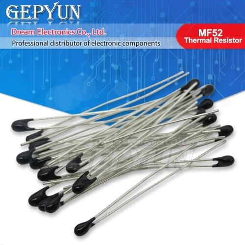 100pcs MF52 NTC Thermistor Thermal Resistor MF52AT B 3950 5% 1K 2K 3K 4.7K 5K 10K 20K 47K 50K 100K