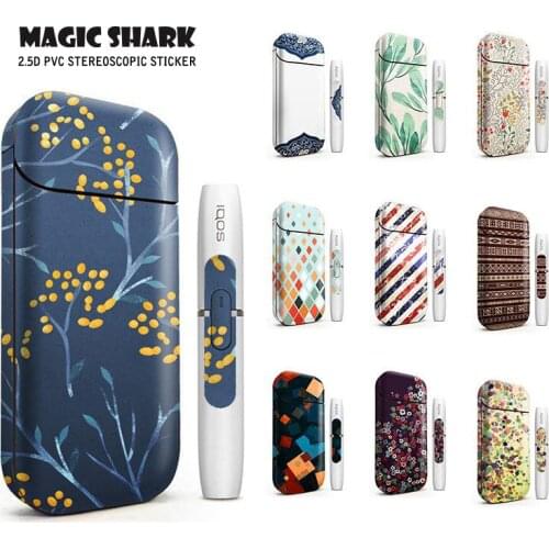 Magic Shark Bubble Flower Case Cover Film Sticker for IQOS 2.4 Plus for IQOS 2.4p Case Cover E Cigarette 4036-4045