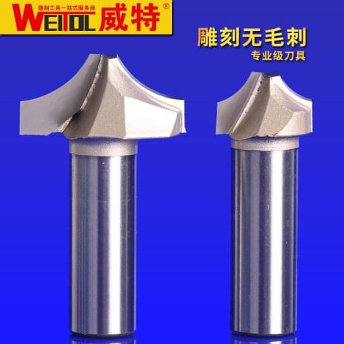 WeiTol free shipping 1pcs 12.7mm shank high quality open wood carving bits CNC router bit for woodworking carbide engraving tool