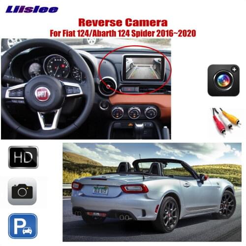 Car Reverse Rear View Camera For Fiat/Abarth 124 Spider 2016-2020 Compatible Original Screen RCA Adapter Parking CAM