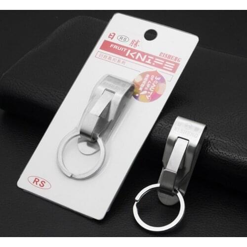 Stainless Steel Keyring Security Clip On Heavy Duty Belt Key Clip Belt Keychain X7YC