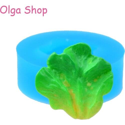 VYL007 17.5mm Green Spinach Silicone Mold - Vegetable Mold Fondant, Cake Decoration, Scrapbooking, Gum Paste, Resin, Food Safe