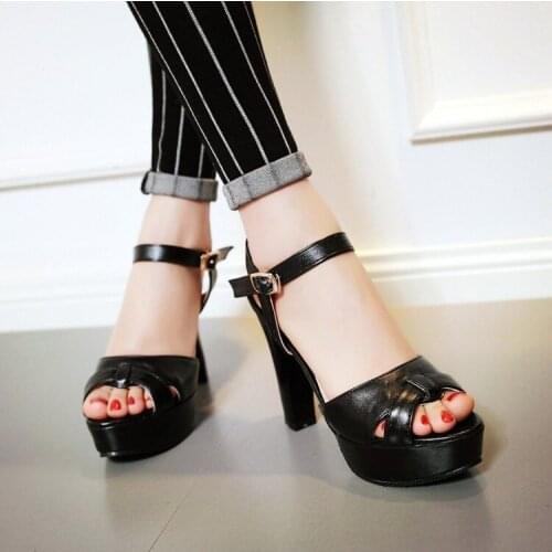 Big Size 11 12 13 ladies summer platform sandals women shoes woman open-toed Little round head Shallow mouth Thick with sandals