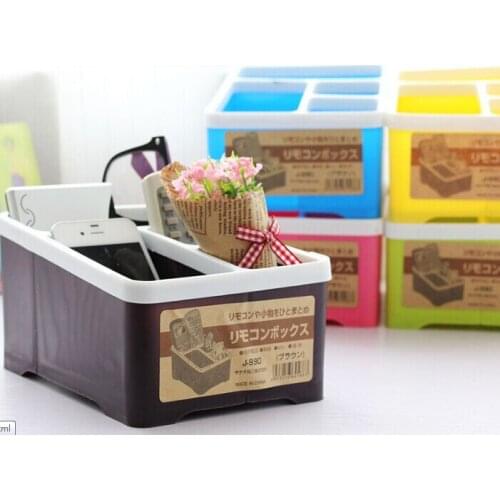 1PC Japanese Candy Color Desktop Receiving Box Multipurpose Storage Box Remote Control Container OK 0059