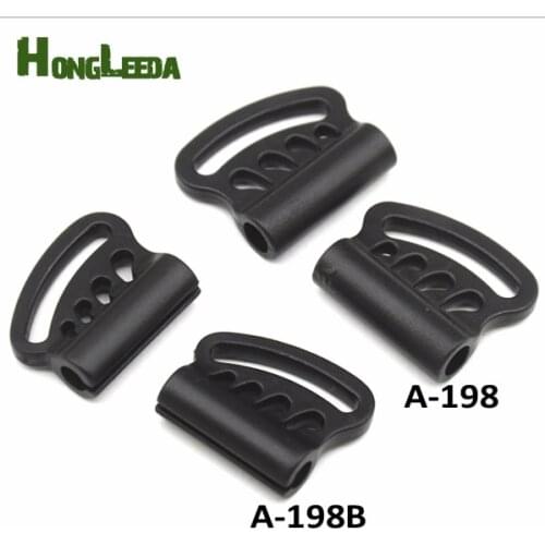 100pcs 24*23mm black plastic ball cord lock toggles bell stoppers for 4mm bungee shock cord A-198