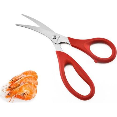 100pcs Popular Lobster Shrimp Crab Seafood Scissors Shears Snip Shells Fish Scissor Kitchen Tool SN546
