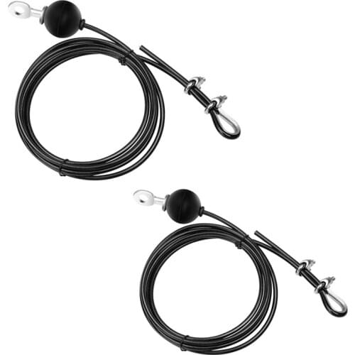 2 Set Gym Adjustable Cable Wire Rope Heavy Duty Steel Replacement Parts for Home Gym Fitness Cable, 2Meters & 3Meters