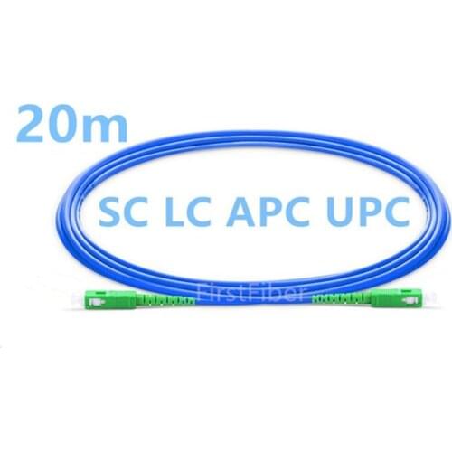 20m SC LC APC UPC PC Armored Patch Cable Patch cord , jumper Simplex Single Mode PVC