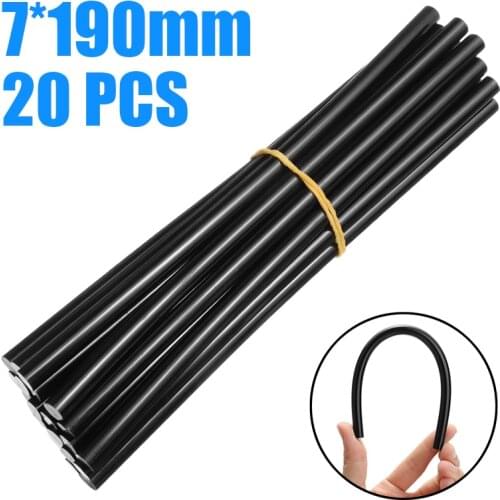 20pcs 7x190mm Black Hot Melt Glue Sticks For Glue Gun Auto Repair Tools Car Dent Paintless Removal Hand Tool
