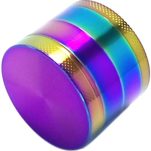 4 Layers Tobacco Grinder Herb Weed Grinder with Mill Handle Silver Smoke Grinder Zinc Alloy Spice Grinder Kitchen Accessories