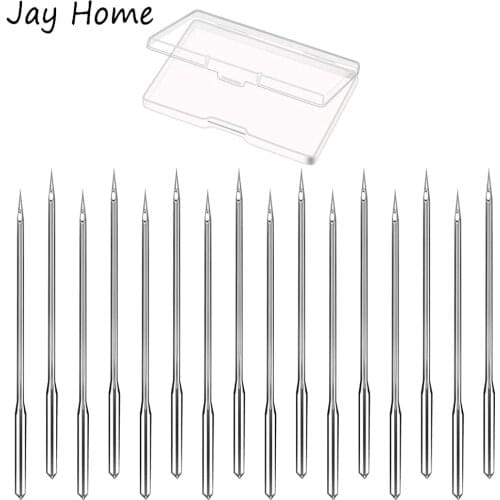 50Pcs Sewing Machine Needles with Box Universal Regular Point 65/9, 75/11, 90/14, 100/16, 110/18 for Machine Sewing Embroidery