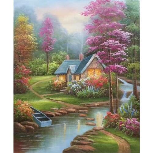 DIY 5D Diamond Painting Waterfall Scenery Diamond Embroidery Landscape Cross Stitch Kits Rhinestone Mosaic Art Crafts Home Decor