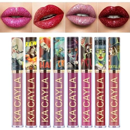 Diamond Symphony Metallic Lip Gloss Liquid Lipstick Glitter Shinny Waterproof Long Lasting Makeup
